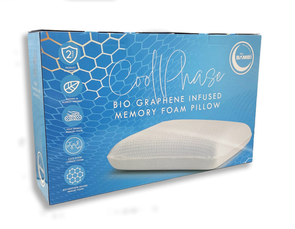 CoolPhase Bio Graphene Infused Memory Foam Pillow - Bambi